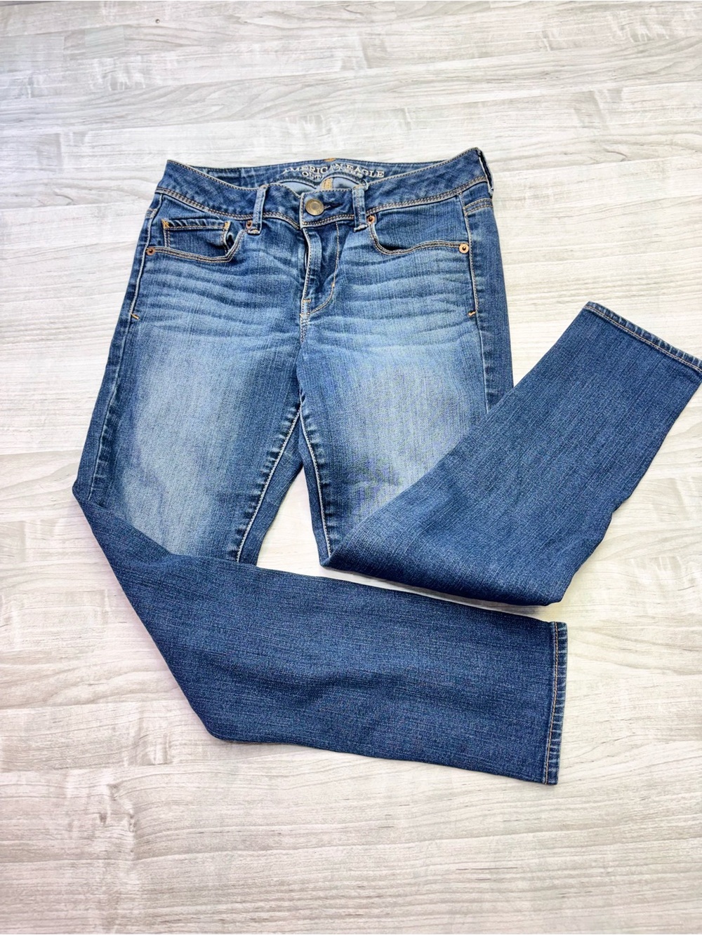 American Eagle Outfitters Women’s Blue Super Skinny Jeans Size 4